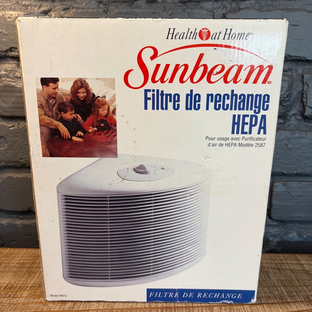 Sunbeam Health at Home HEPA Replacement Filter Model 6613 for Purifier 2587 New